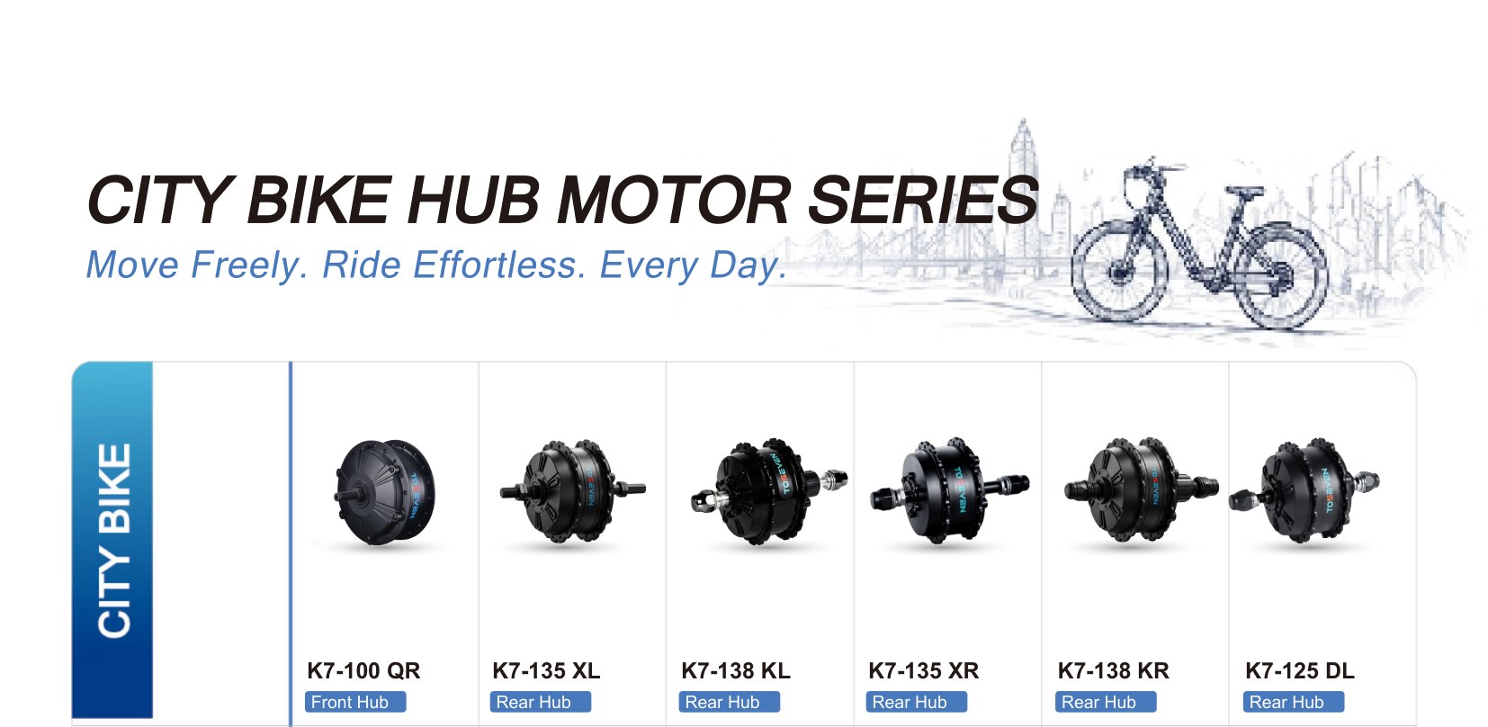 City Bike Hub Motors — K7 & E7 Series (Page 8)