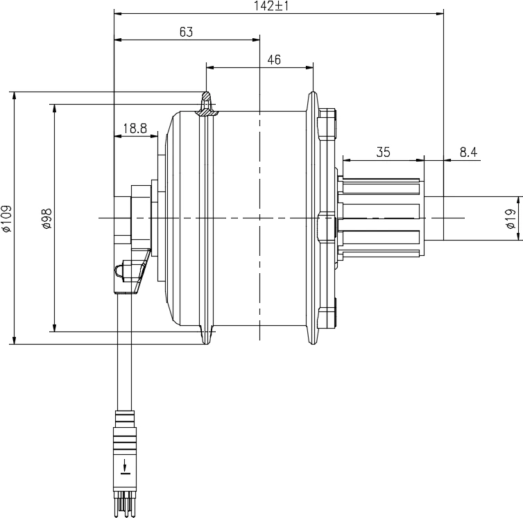 A7-142T dimensional drawing